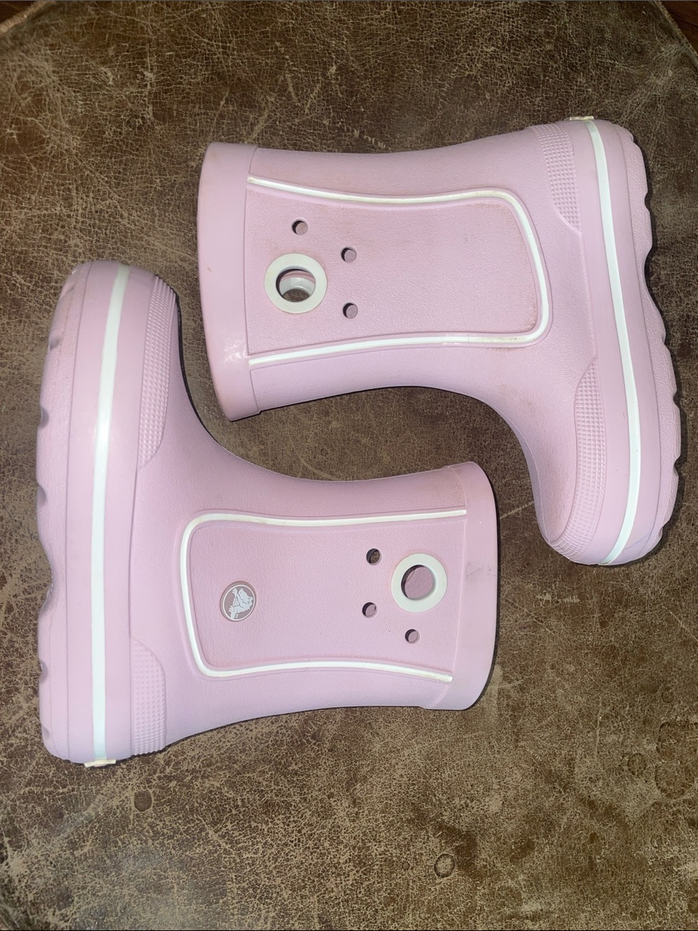 Crocs Girls Pink Waterproof Boots. Really Cute And Good Condition. Size 12/13.